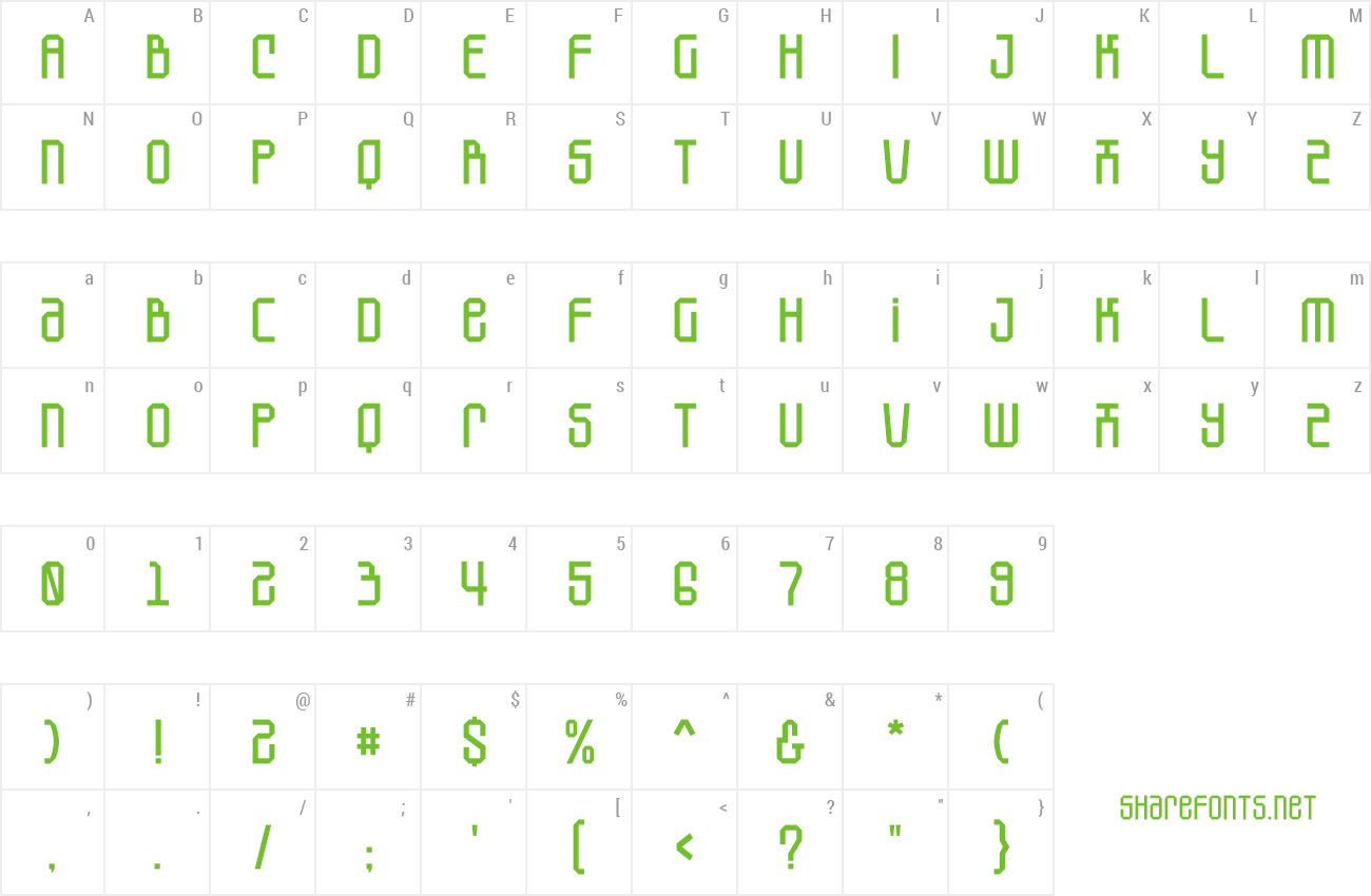 Font SkyBoxed preview